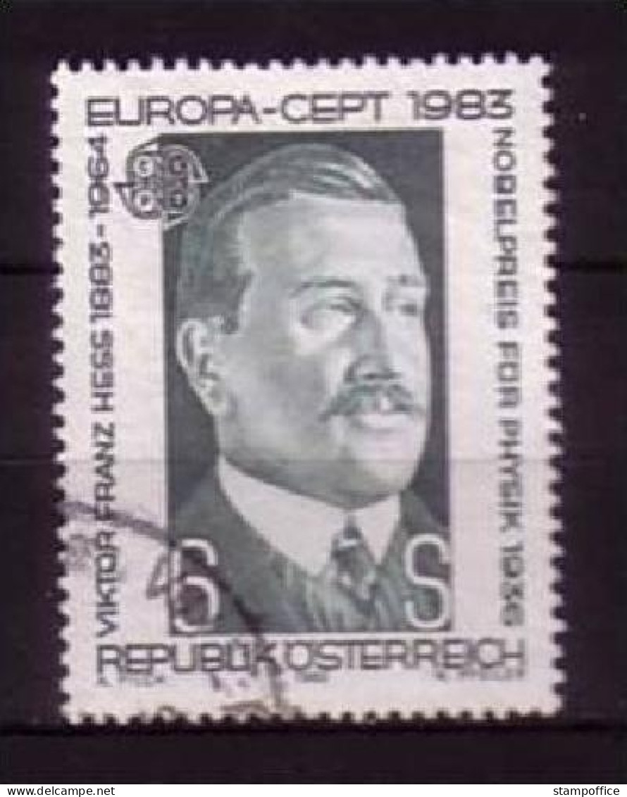 ÖSTERREICH MI-NR. 1743 GESTEMPELT(USED) EUROPA 1983 GROSSE WERKE HESS PHYSIKER - 1983