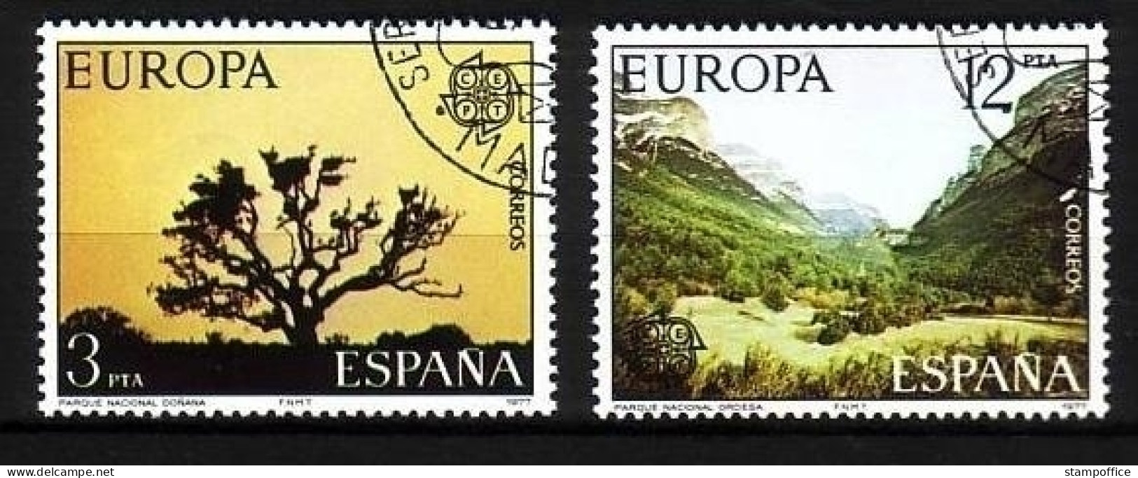 SPANIEN MI-NR. 2299-2300 GESTEMPELT(USED) EUROPA 1977 LANDSCHAFTEN - 1977