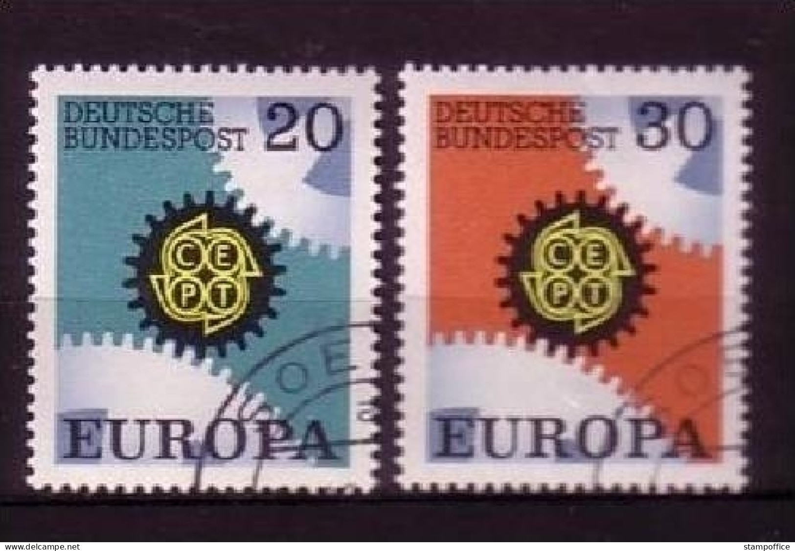 DEUTSCHLAND MI-NR. 533-534 O EUROPA 1967 - ZAHNRÄDER - 1967