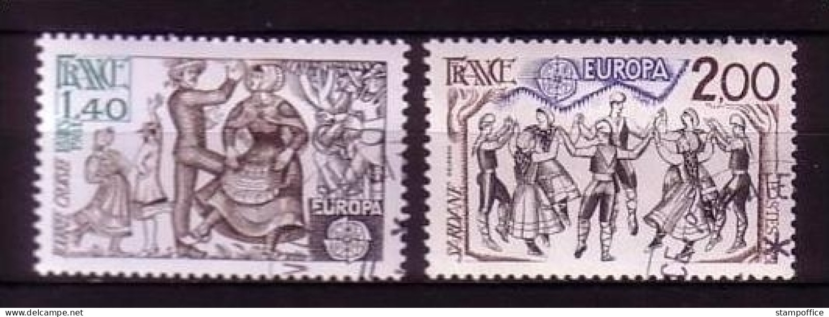 FRANKREICH MI-NR. 2259-2260 GESTEMPELT(USED) EUROPA 1981 FOLKLORE VOLKSTANZ - 1981