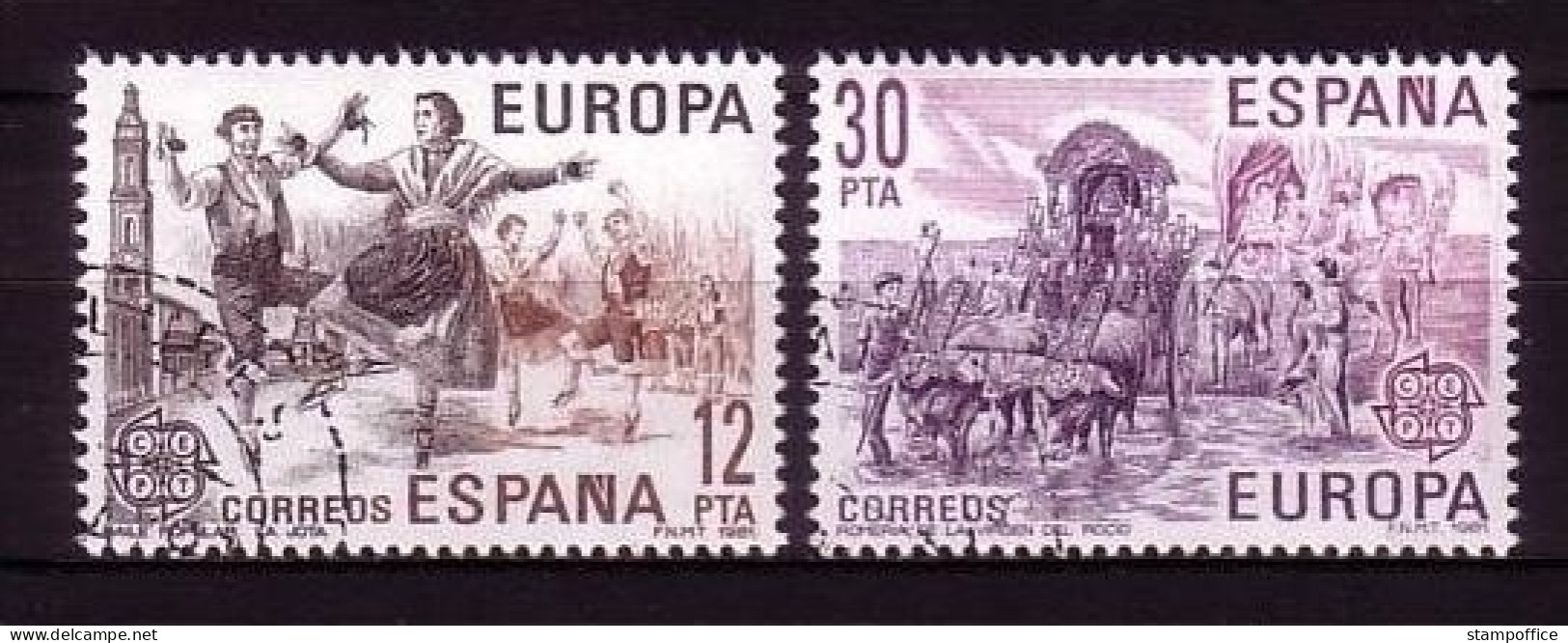 SPANIEN MI-NR. 2498-2499 O EUROPA 1981 FOLKLORE VOLKSTANZ - 1981