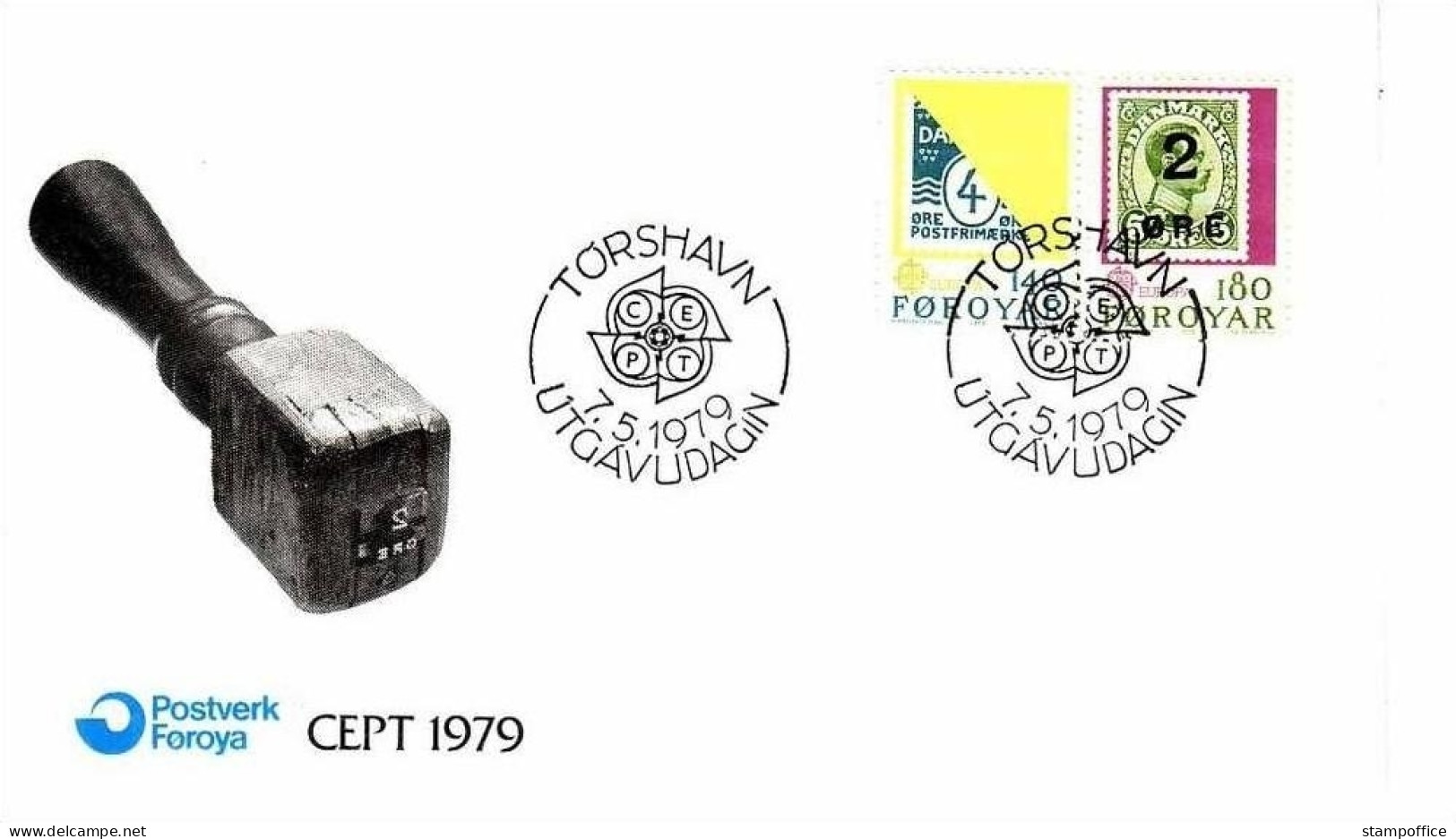 FÄRÖER MI-NR. 43-44 FDC EUROPA 1979 POST- UND FERNMELDEWESEN - 1979