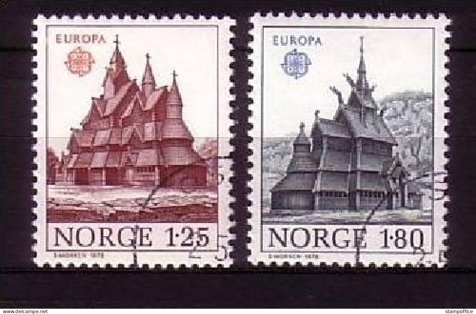 NORWEGEN MI-NR. 769-770 O EUROPA 1978 - BAUDENKMÄLER KIRCHEN - 1978