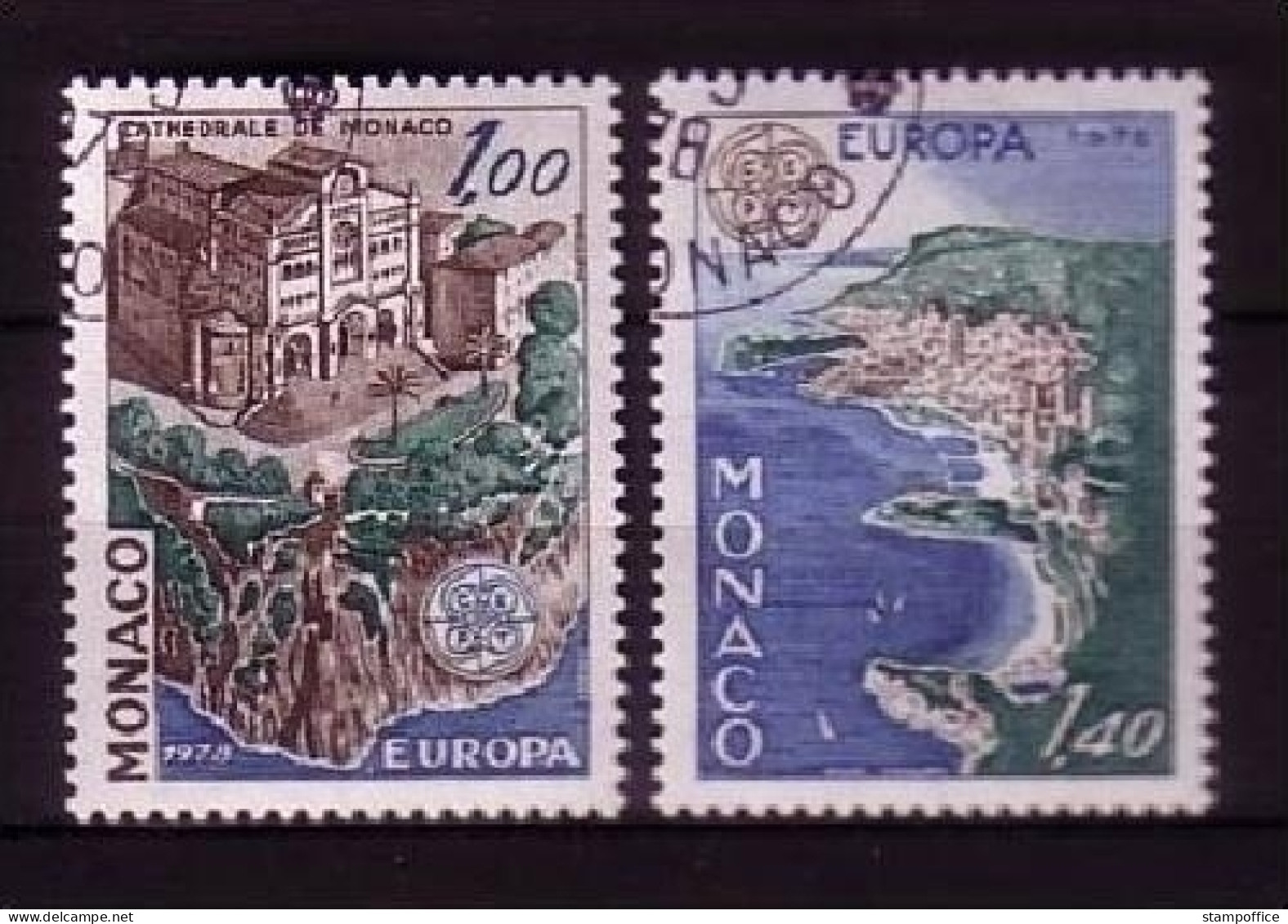 MONACO MI-NR. 1319-1320 GESTEMPELT(USED) EUROPA 1978 BAUDENKMÄLER KATHEDRALE VON MONACO - 1978