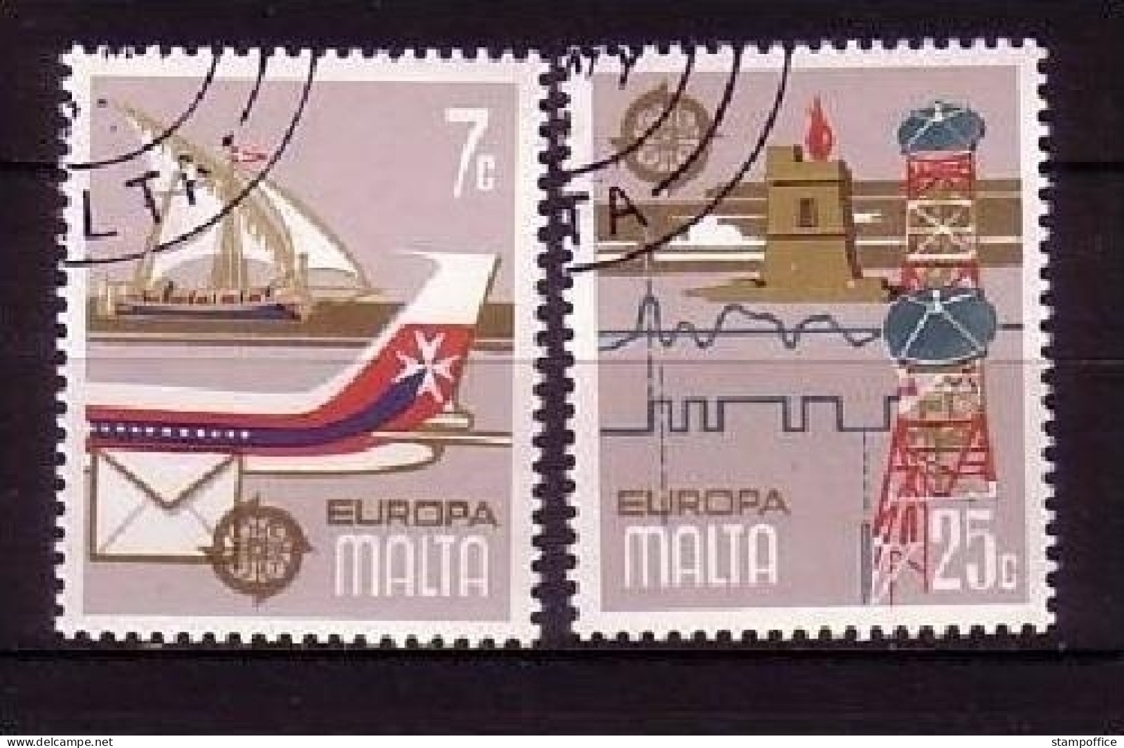 MALTA MI-NR. 594-595 GESTEMPELT(USED) EUROPA 1979 POST- Und FERNMELDEWESEN SCHIFF FLUGZEUG - 1979