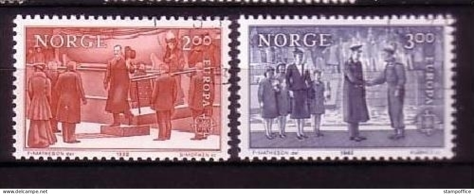 NORWEGEN MI-NR. 865-866 O EUROPA 1982 - HISTORISCHE EREIGNISSE - 1982