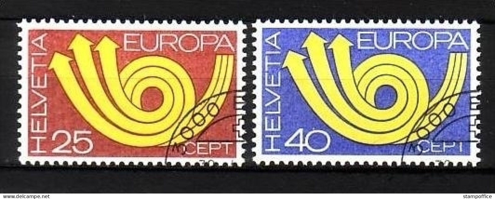 SCHWEIZ MI-NR. 994-995 GESTEMPELT(USED) EUROPA 1973 POSTHORN - 1973