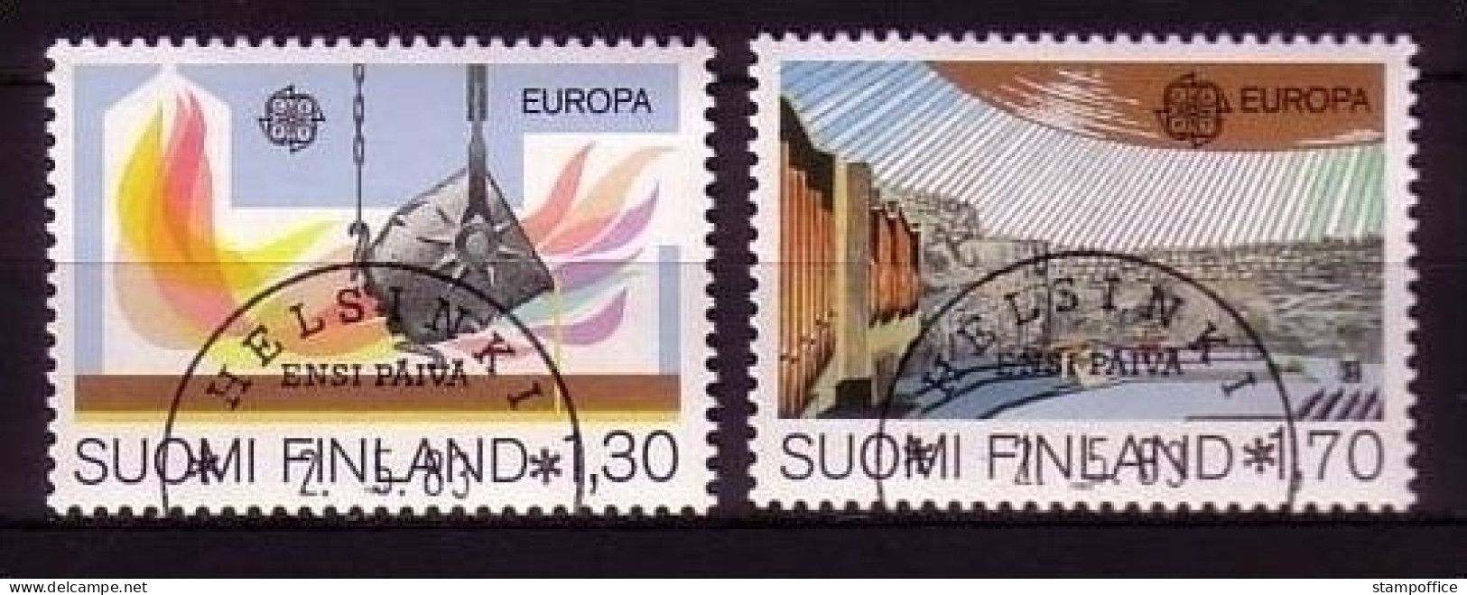 FINNLAND MI-NR. 926-927 GESTEMPELT(USED) EUROPA 1983 GROSSE WERKE KIRCHE AM TEMPELPLATZ - 1983