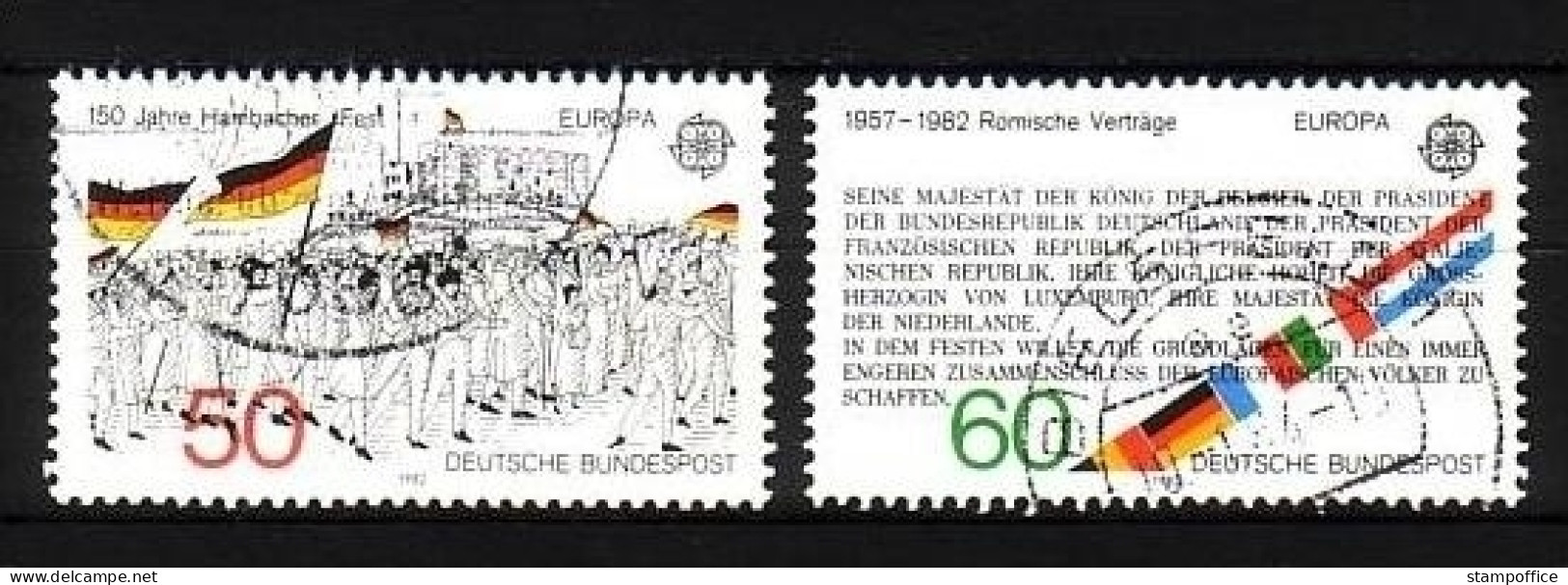 DEUTSCHLAND MI-NR. 1130-1131 GESTEMPELT(USED) EUROPA 1982 - HISTORISCHE EREIGNISSE - 1982