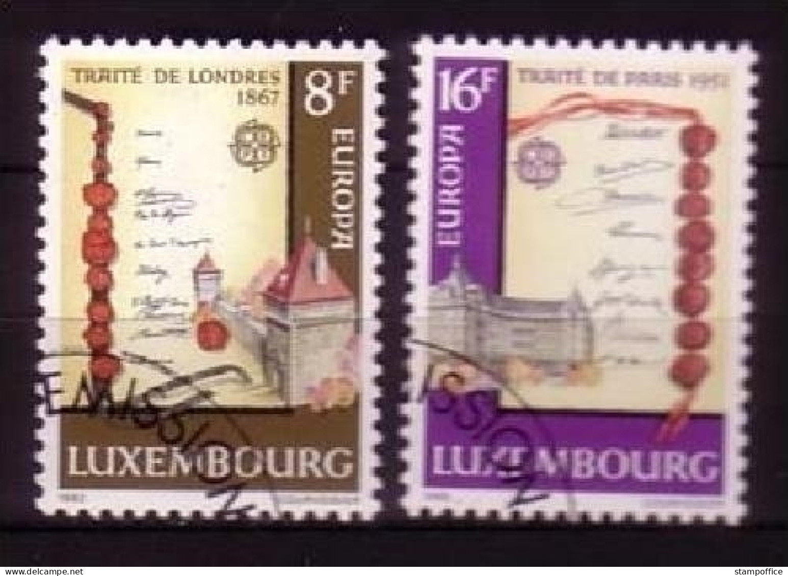 LUXEMBURG MI-NR. 1052-1053 GESTEMPELT(USED) EUROPA 1982 HISTORISCHE EREIGNISSE PARISER VERTRAG - 1982