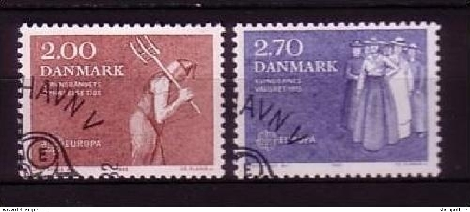 DÄNEMARK MI-NR. 749-750 O EUROPA 1982 - HISTORISCHE EREIGNISSE FRAUENWAHLRECHT - 1982