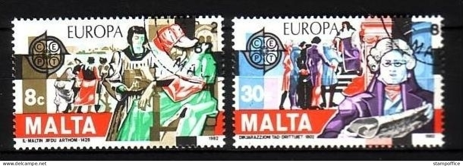 MALTA MI-NR. 661-662 GESTEMPELT(USED) EUROPA 1982 HISTORISCHE EREIGNISSE - 1982