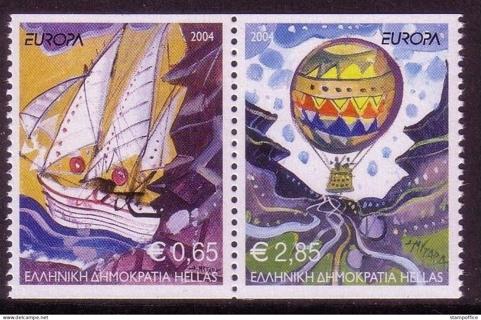 GRIECHENLAND MI-NR. 2224-2225 C POSTFRISCH(MINT) EUROPA 2004 FERIEN SCHIFF BALLON - 2004