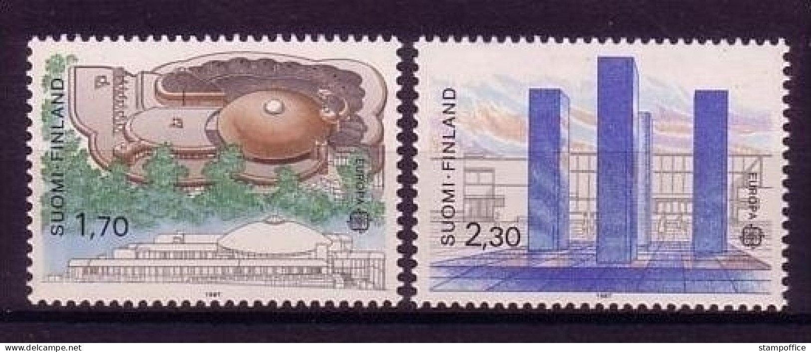 FINNLAND MI-NR. 1021-1022 POSTFRISCH(MINT) EUROPA 1987 - MODERNE ARCHITEKTUR - 1987