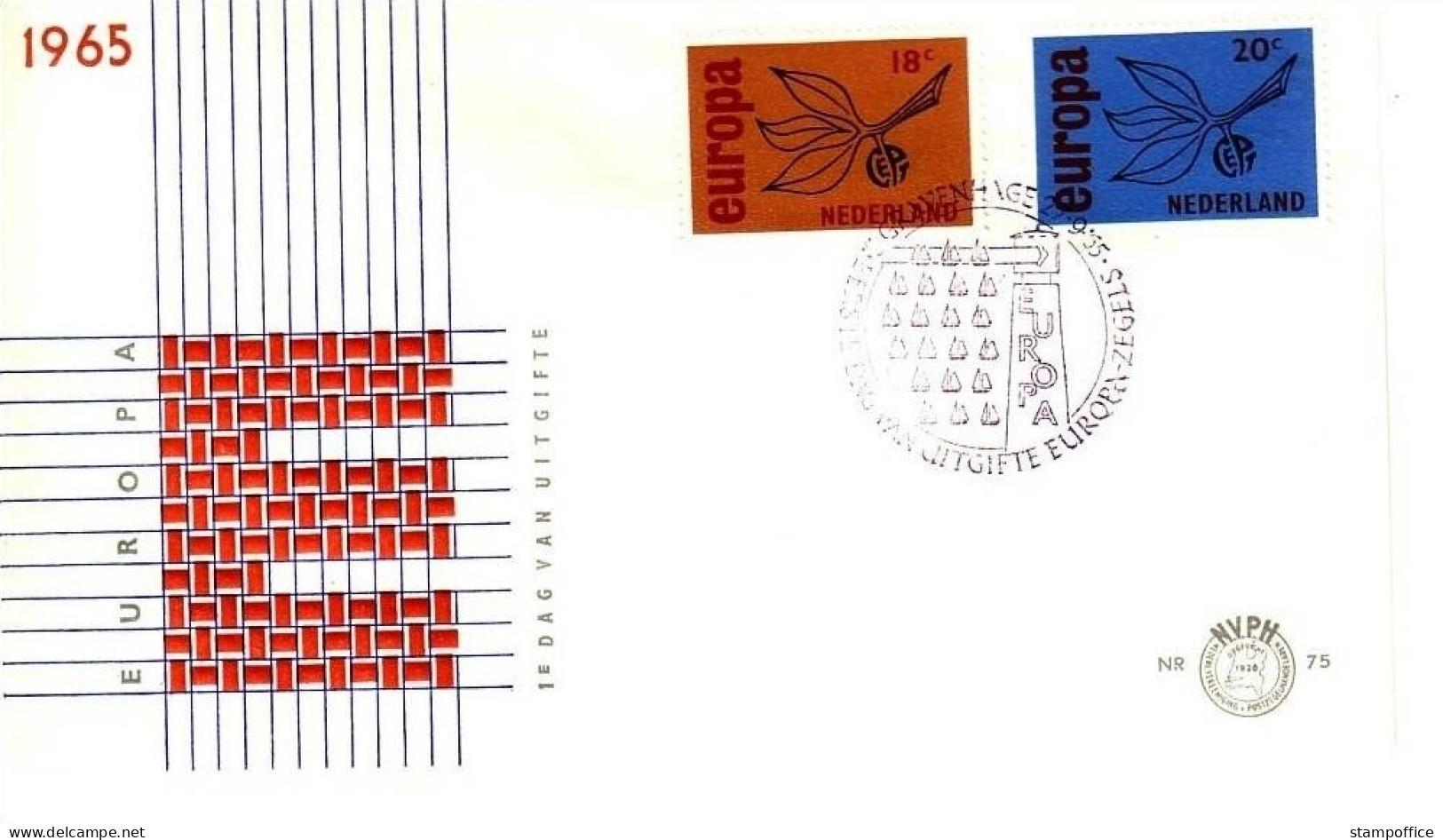 NIEDERLANDE MI-NR. 848-849 FDC CEPT 1965 ZWEIG - 1965