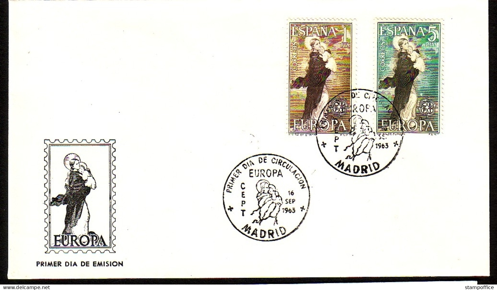 SPANIEN MI-NR. 1411-1412 FDC CEPT 1963 - 1963