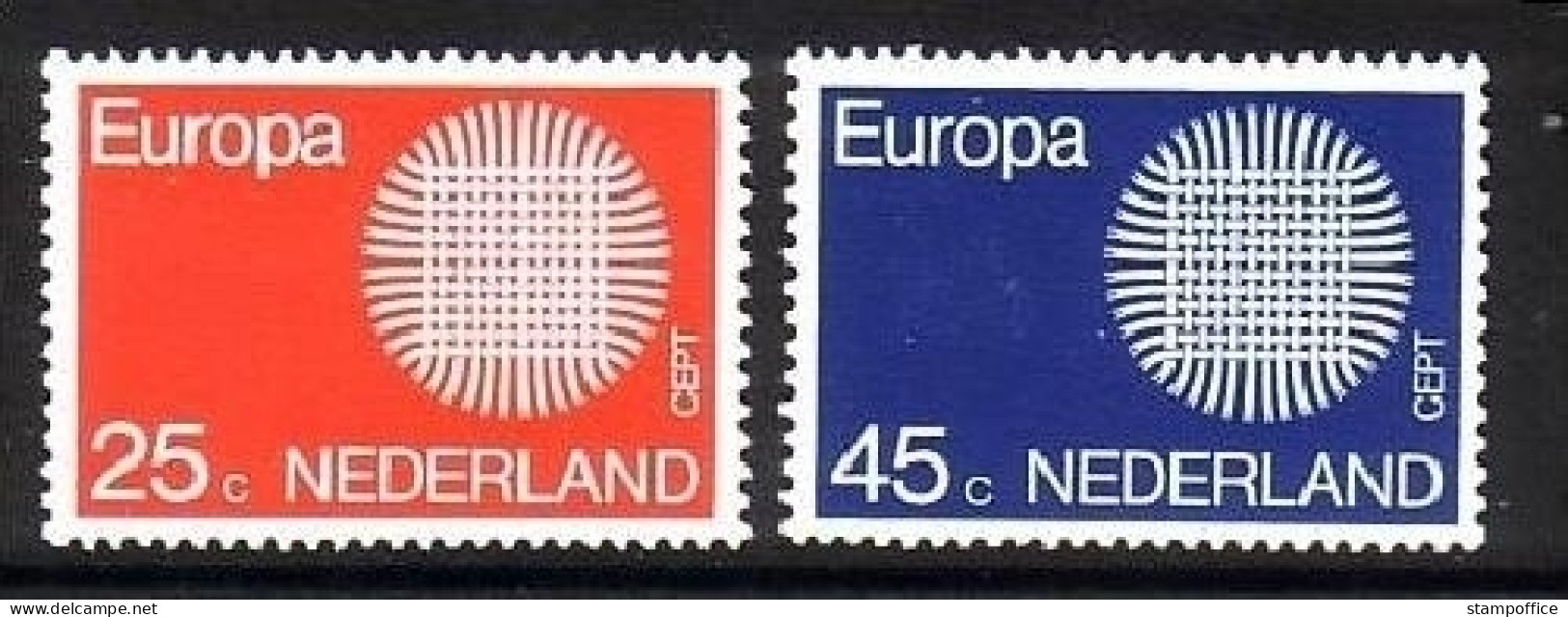 NIEDERLANDE MI-NR. 942-943 POSTFRISCH(MINT) EUROPA 1970 SONNENSYMBOL - 1970