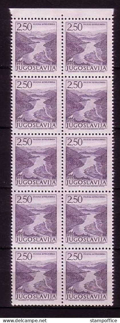 JUGOSLAWIEN MI-NR. 1506 Y POSTFRISCH(MINT) 10er Einheit BERG- Und SEENLANDSCHAFT 1973 - Ongebruikt