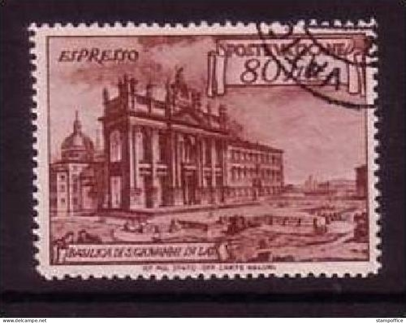 VATIKAN MI-NR. 160 A GESTEMPELT(USED) EILMARKE ESPRESSO 1949 BASILIKA DI S. GIOVANNI - Used Stamps