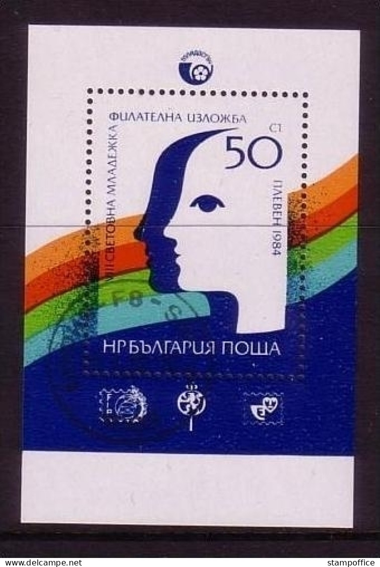 BULGARIEN BLOCK 145 GESTEMPELT(USED) AUSSTELLUNGSPLAKAT 1984 - Blocs-feuillets