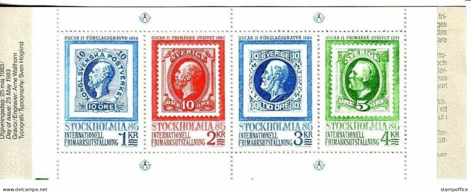 SCHWEDEN MH 94 POSTFRISCH(MINT) STOCKHOLMIA '86 BRIEFMARKENAUSSTELLUNG MARKE AUF MARKE - Stamps On Stamps