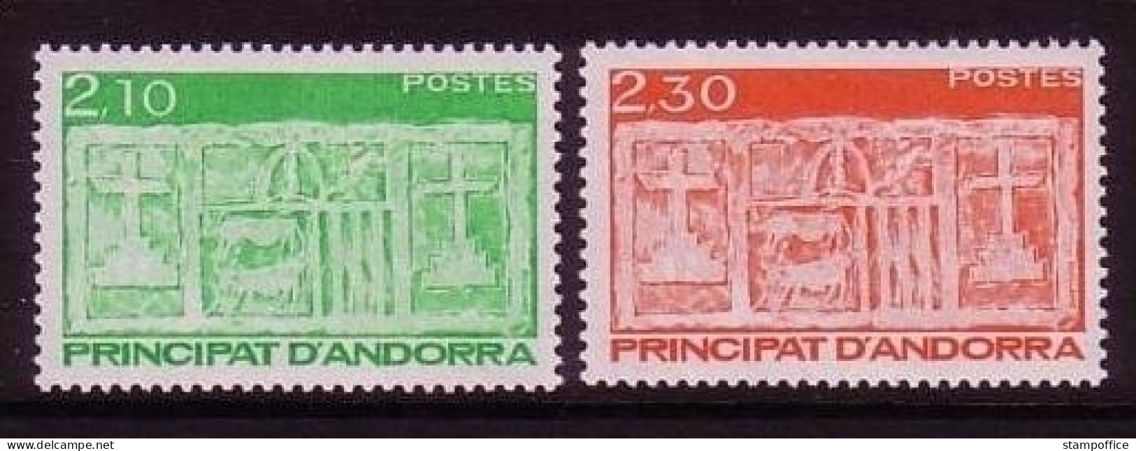 ANDORRA FRANZÖSISCH MI-NR. 411-412 POSTFRISCH(MINT) ÄLTESTE WAPPEN Von ANDORRA 1990 - Unused Stamps
