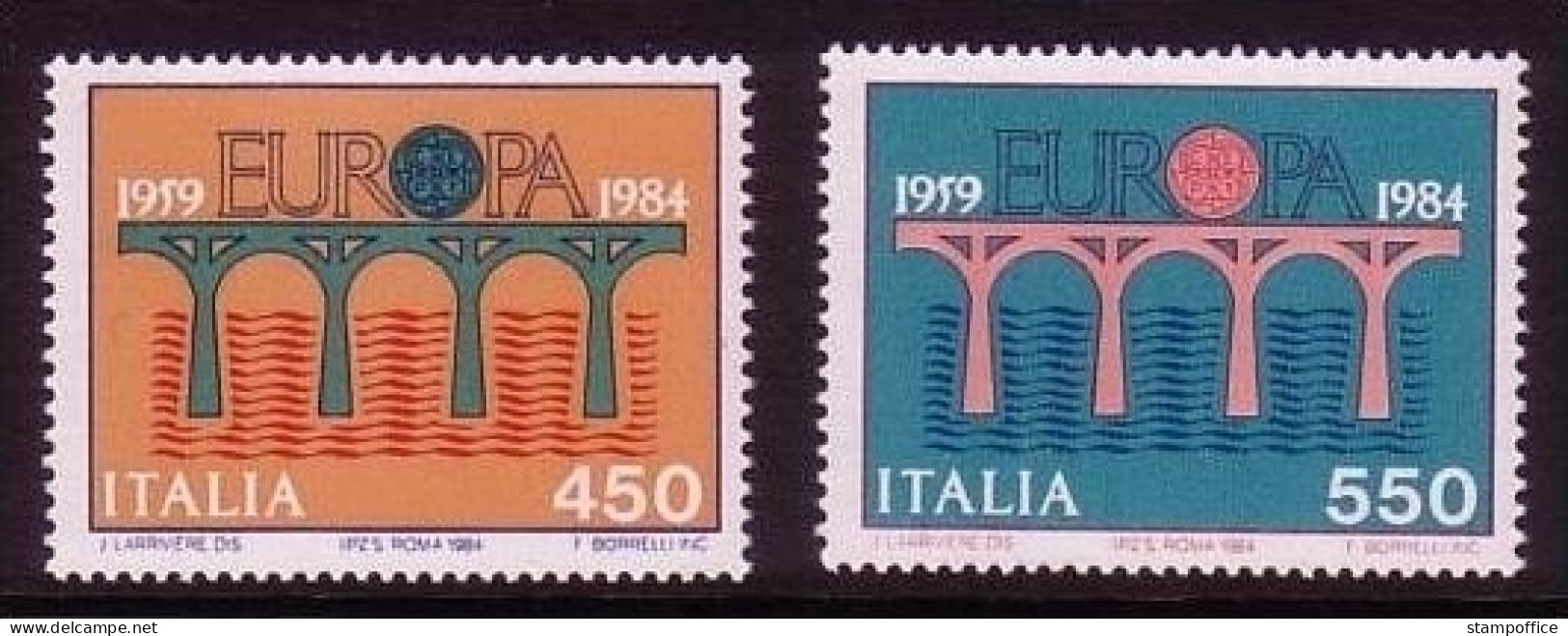 ITALIEN MI-NR. 1886-1887 POSTFRISCH(MINT) EUROPA 1984 BRÜCKE - 1984