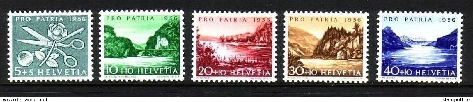 SCHWEIZ MI-NR. 627-631 POSTFRISCH(MINT) PRO PATRIA 1956 SEEN UND WASSERLÄUFE(V) - Ungebraucht