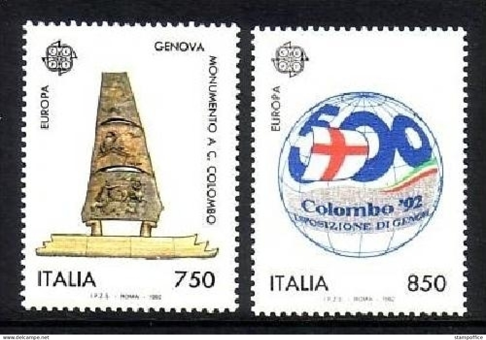 ITALIEN MI-NR. 2213-2214 POSTFRISCH(MINT) EUROPA 1992 ENTDECKUNG AMERIKAS KOLUMBUS-DENKMAL - 1992