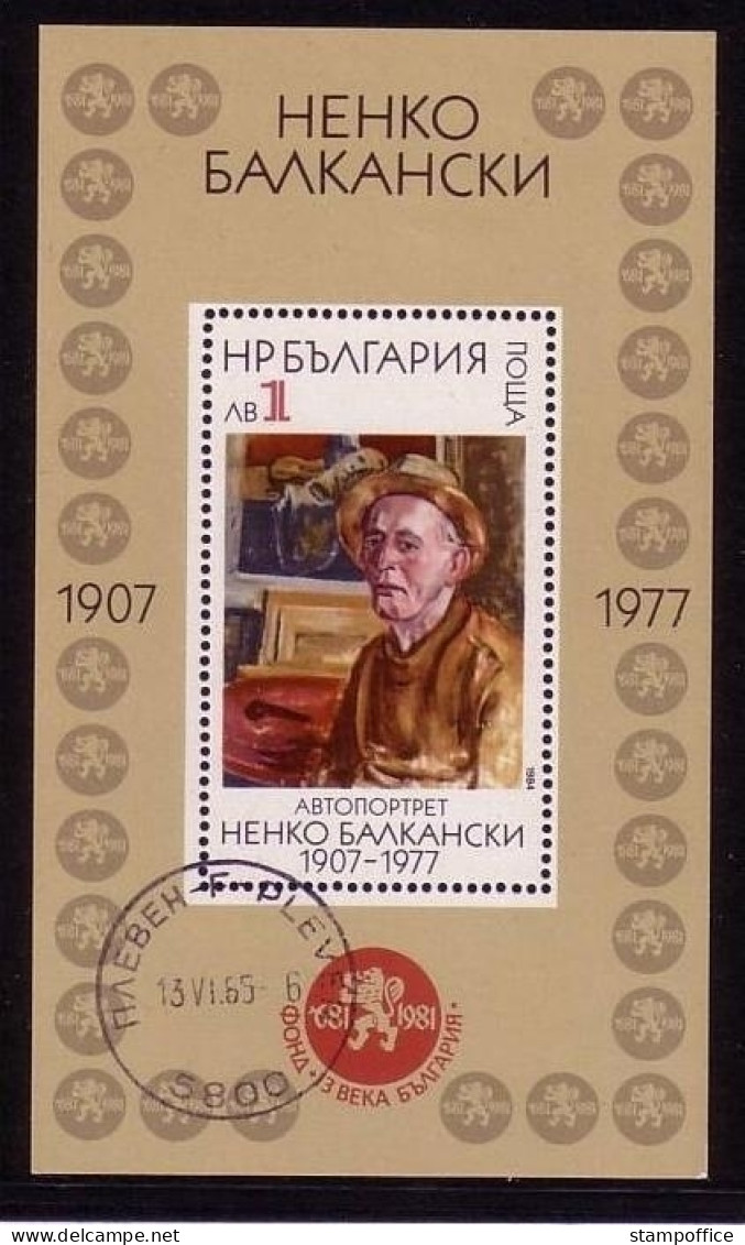 BULGARIEN BLOCK 144 GESTEMPELT(USED) NENKO BALKANSKI 1984 - Blocs-feuillets