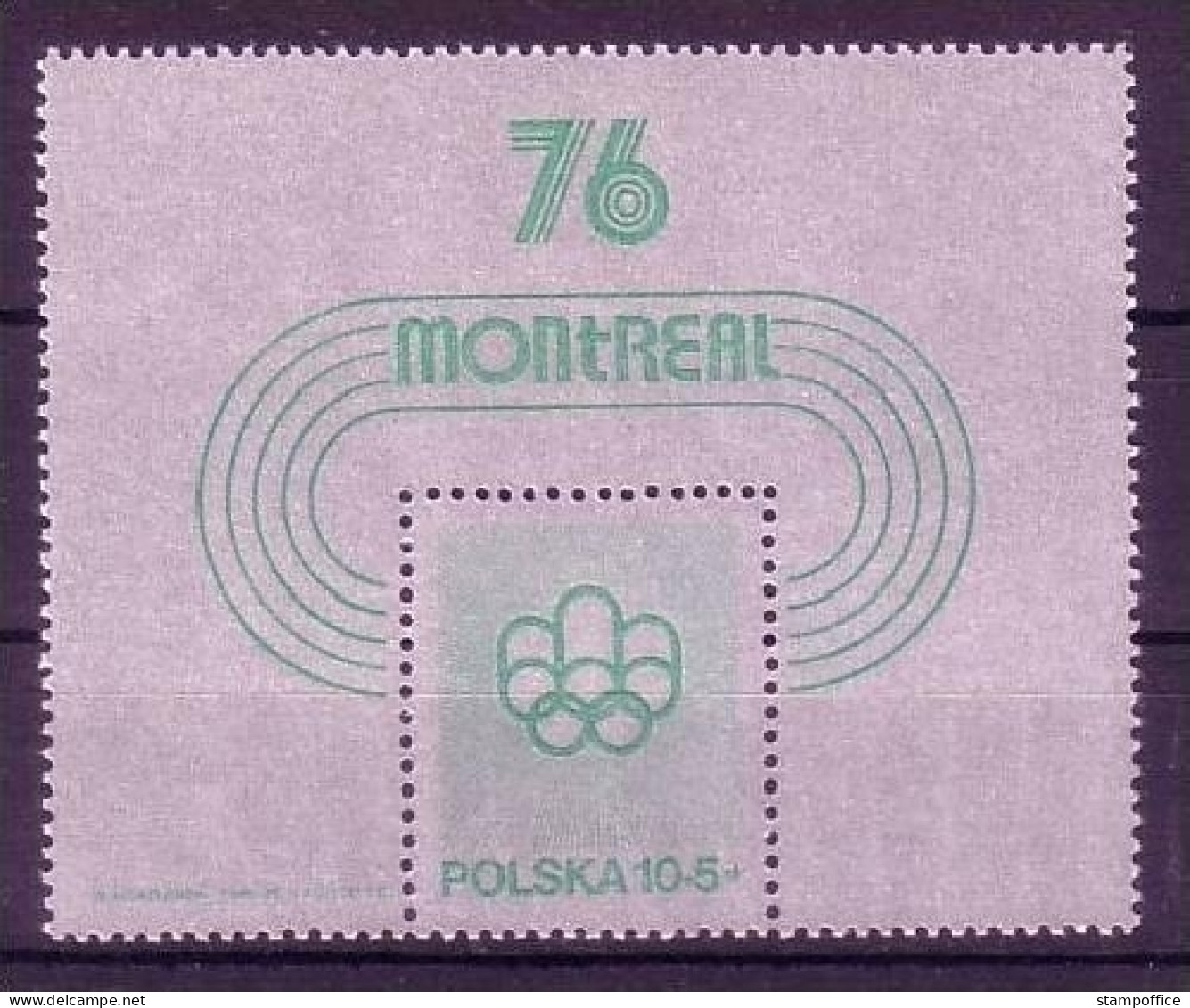POLEN BLOCK 61 POSTFRISCH(MINT) OLYMPISCHE SOMMERSPIELE MONTREAL 1976 - Ete 1976: Montréal
