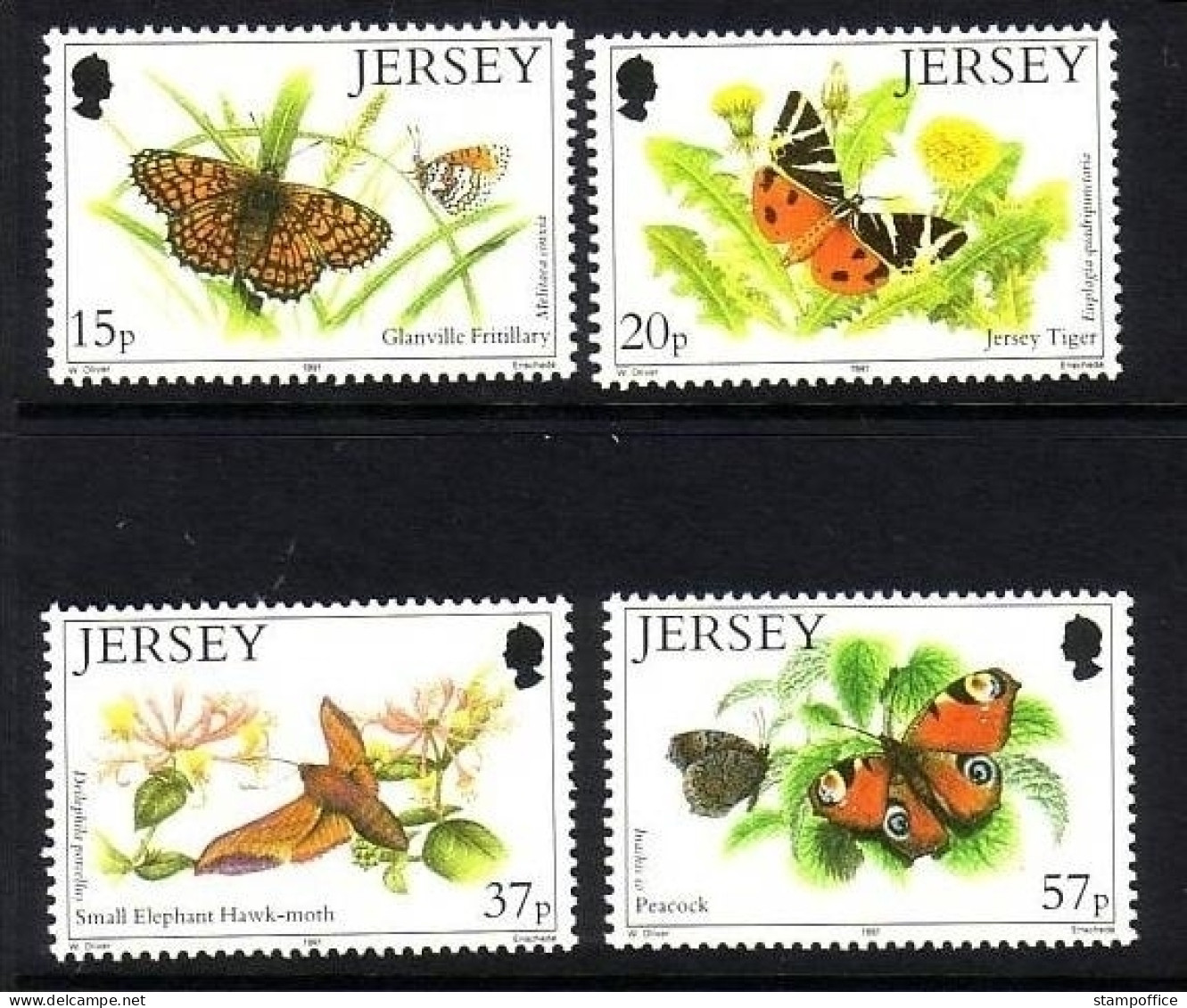 JERSEY MI-NR. 549-552 POSTFRISCH(MINT) SCHMETTERLINGE (I) 1991 - Papillons