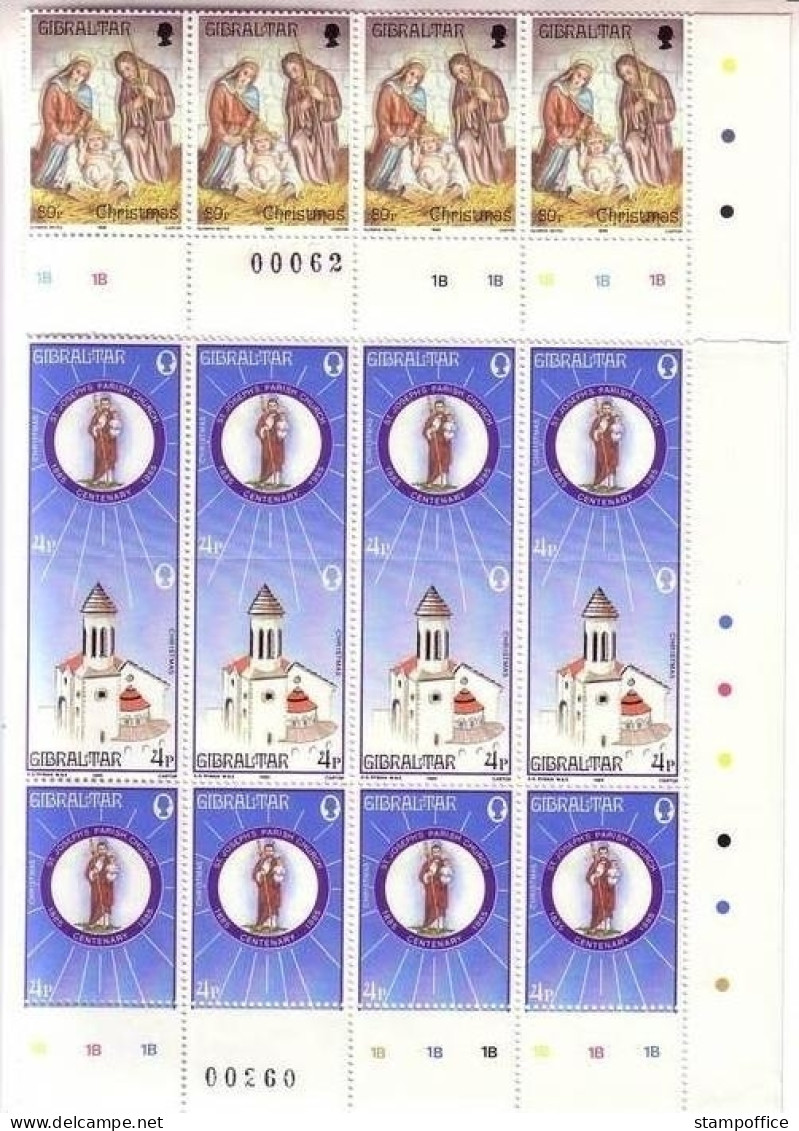 GIBRALTAR 4 X MI-NR. 500-502 POSTFRISCH(MINT) WEIHNACHTEN 1985 St. JOSEPHS KIRCHE - Gibraltar