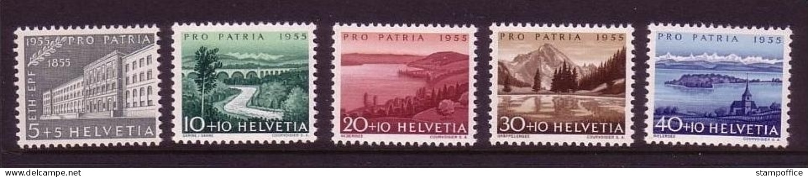 SCHWEIZ MI-NR. 613-617 POSTFRISCH(MINT) PRO PATRIA 1955 TECHNISCHE HOCHSCHULE ZÜRICH - Unused Stamps