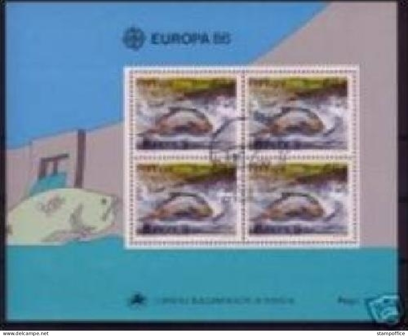 PORTUGAL BLOCK 50 GESTEMPELT(USED) EUROPA CEPT 1986 NATUR- UND UMWELTSCHUTZ FISCH - 1986
