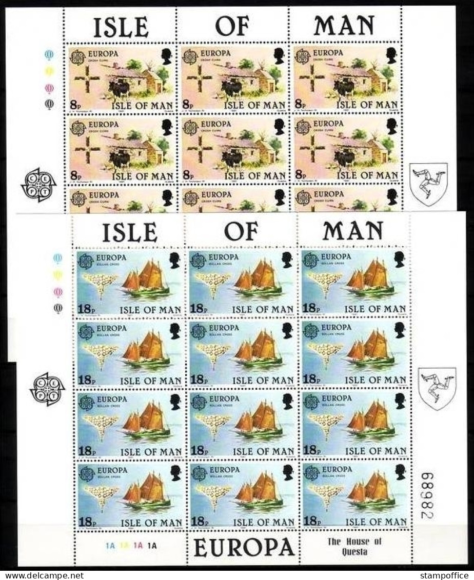 INSEL MAN MI-NR. 187-188 POSTFRISCH(MINT) KLEINBOGENSATZ EUROPA 1981 BAUERNHOF KUH SCHIFF - 1981