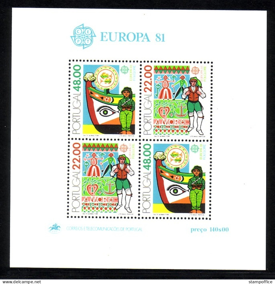 EUROPA CEPT JAHRGANG 1981 POSTFRISCH(MINT) FOLKLORE 69 WERTE UND 4 BLÖCKE - 1981