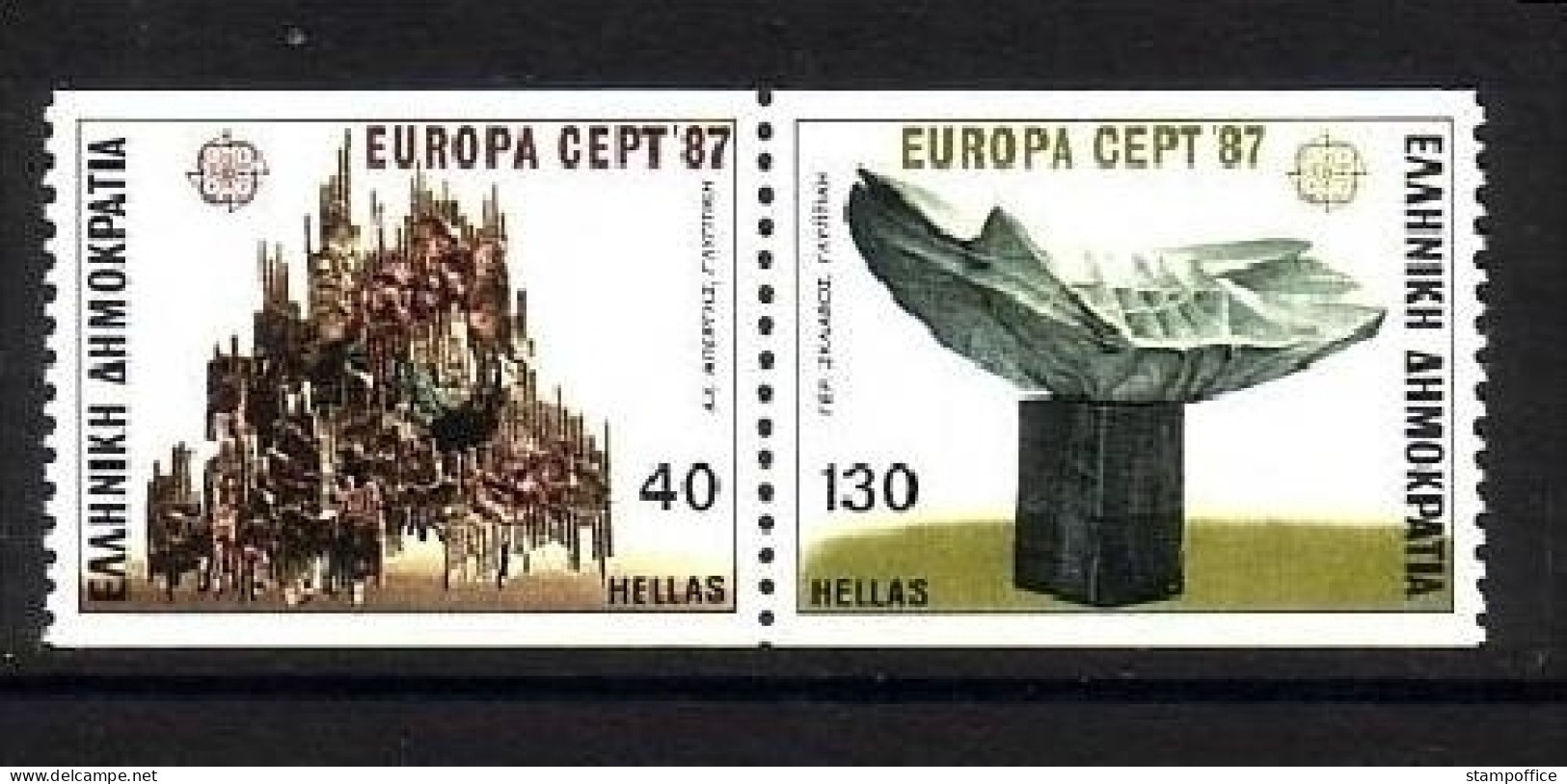 GRIECHENLAND MI-NR. 1651-1652 C POSTFRISCH(MINT) EUROPA 1987 MODERNE ARCHITEKTUR - 1987