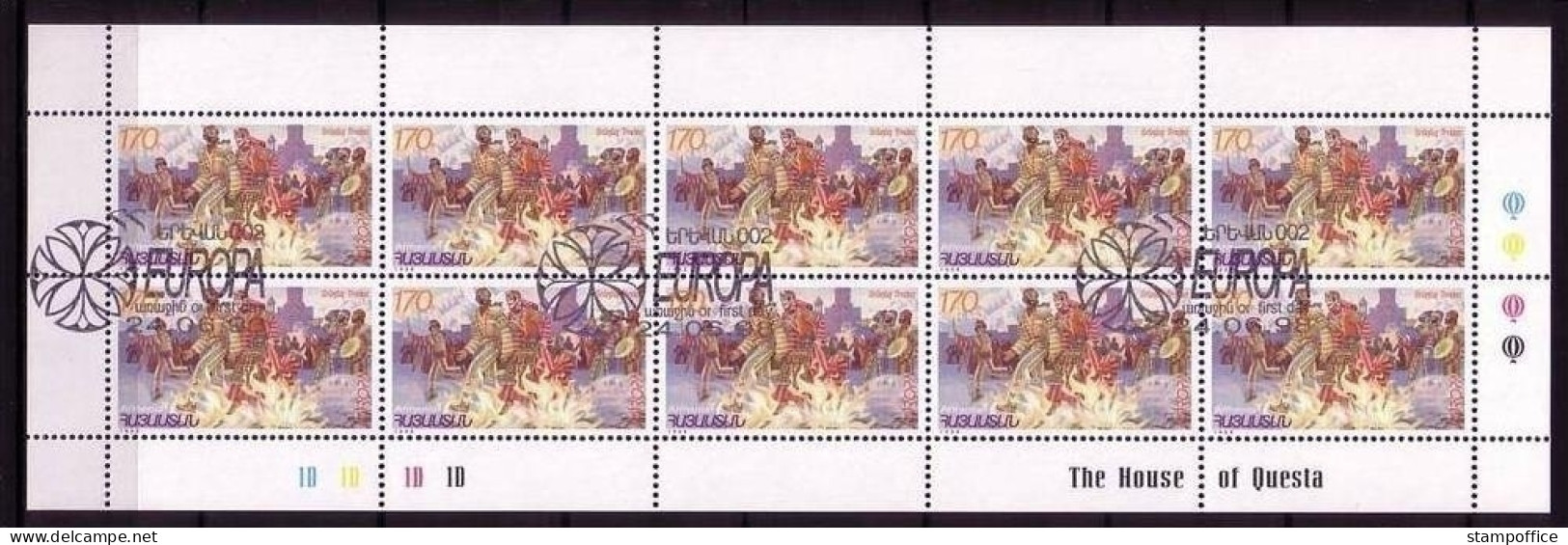 ARMENIEN MI-NR. 335-336 GESTEMPELT(USED) KLEINBOGENSATZ EUROPA 1998 FESTE Und FEIERTAGE - 1998