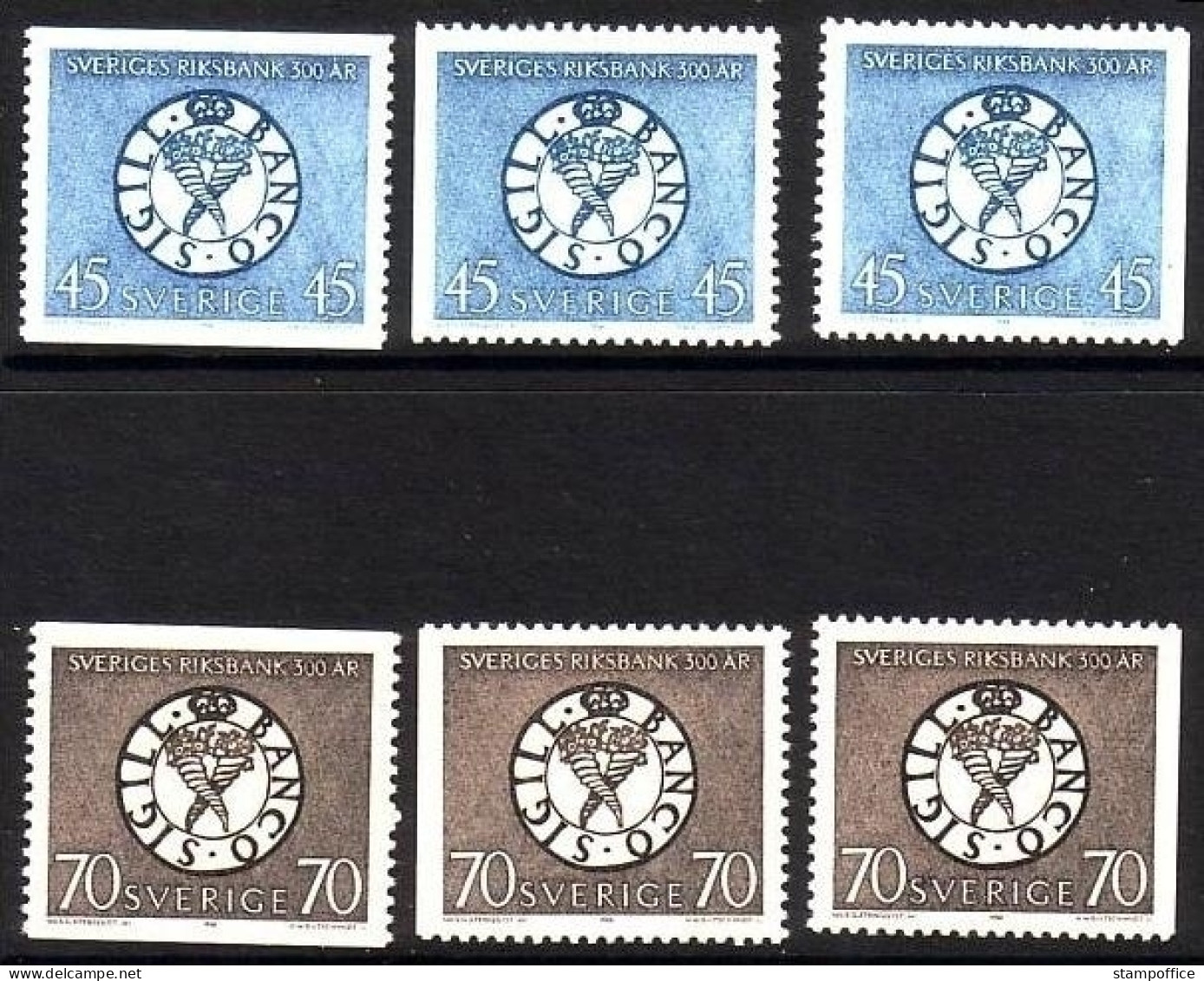SCHWEDEN MI-NR. 603-604 A + D Links + D POSTFRISCH(MINT) Rechts SCHWEDISCHE REICHSBANK - Unused Stamps