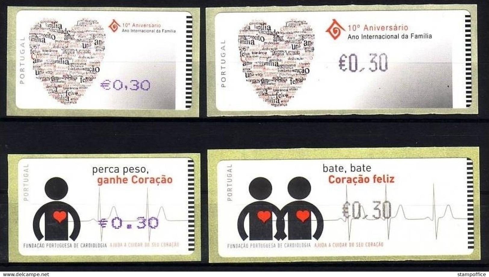 PORTUGAL ATM 46-49 POSTFRISCH(MINT) Selbstklebend - Machine Labels [ATM]