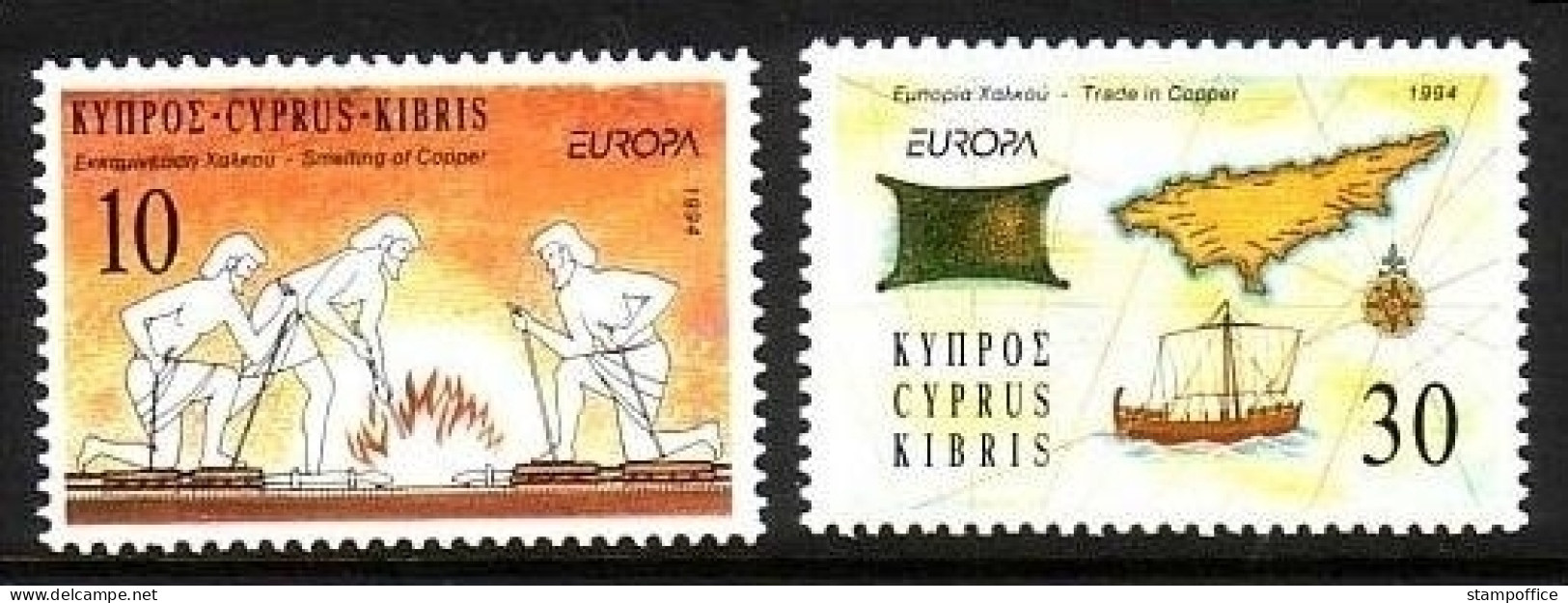 ZYPERN MI-NR. 819-820 POSTFRISCH(MINT) EUROPA 1994 ENTDECKUNGEN Und ERFINDUNGEN - 1994