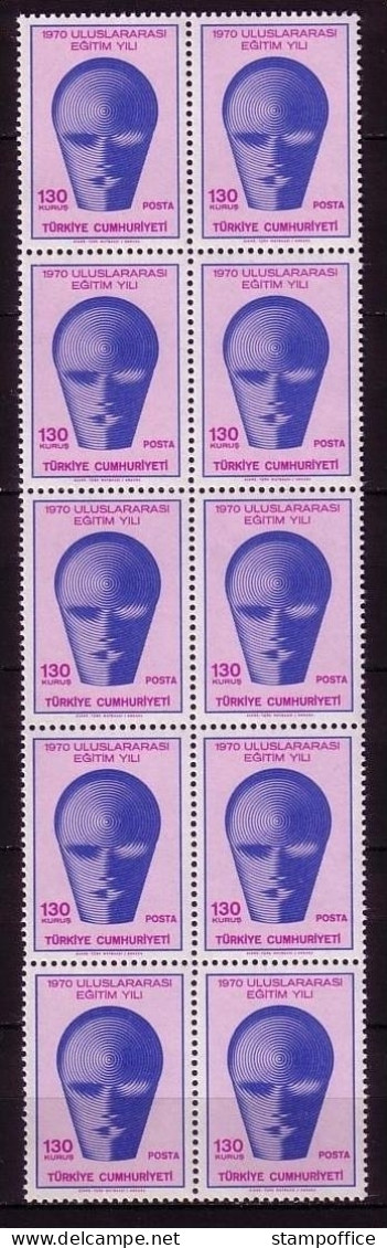 TÜRKEI MI-NR. 2165 POSTFRISCH(MINT) 10 Er EINHEIT INT. JAHR FÜR ERZIEHUNG UNESCO 1970 - Ungebraucht