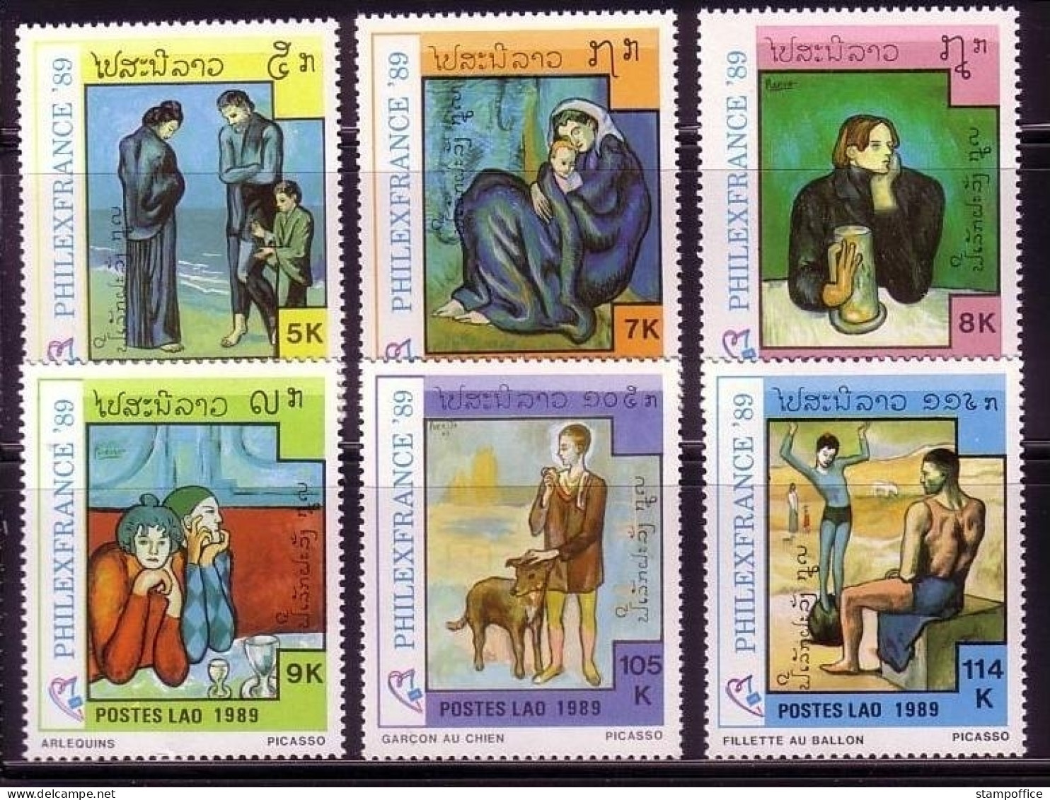 LAOS MI-NR. 1162-1167 POSTFRISCH(MINT) PHILEXFRANCE '89 PARIS GEMÄLDE Von PABLO PICASSO - Picasso