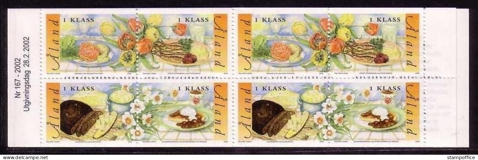 ALAND MH 10 POSTFRISCH(MINT) ALÄNDISCHE SPEISEN 2002 - Aland