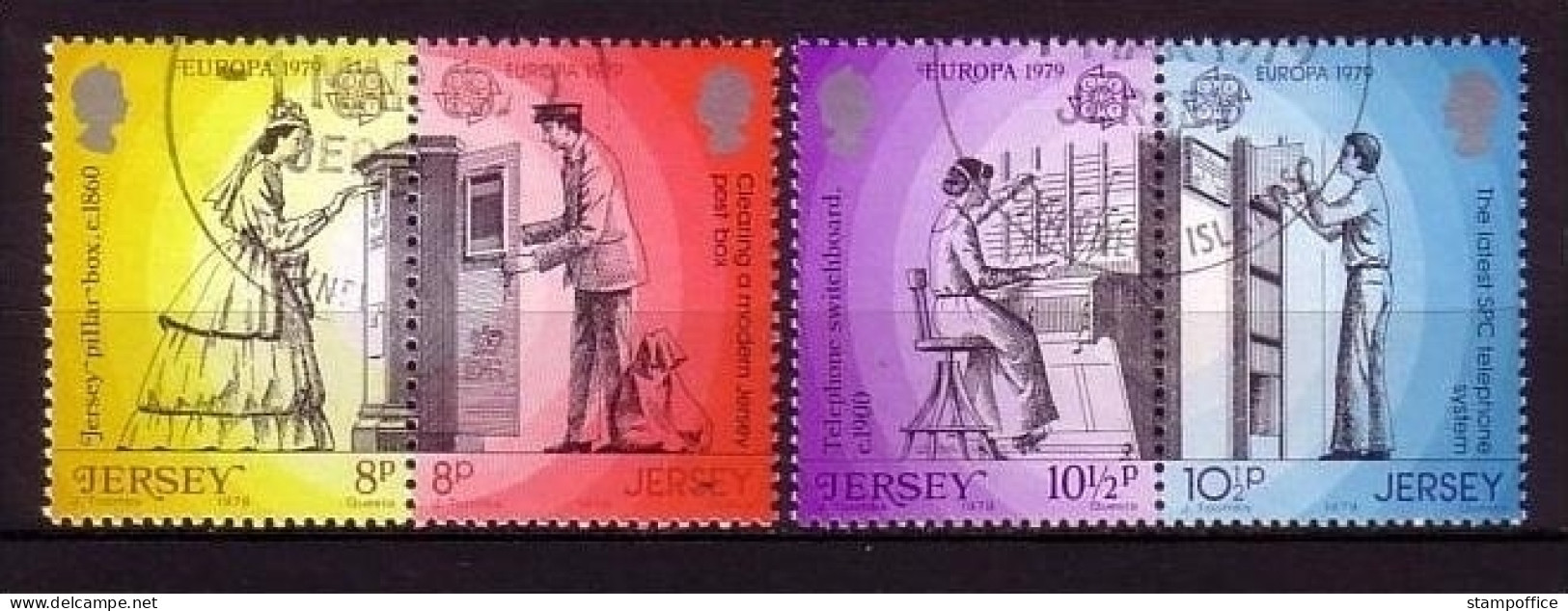 JERSEY MI-NR. 192-195 A GESTEMPELT(USED) EUROPA 1979 POST- Und FERNMELDEWESEN - 1979