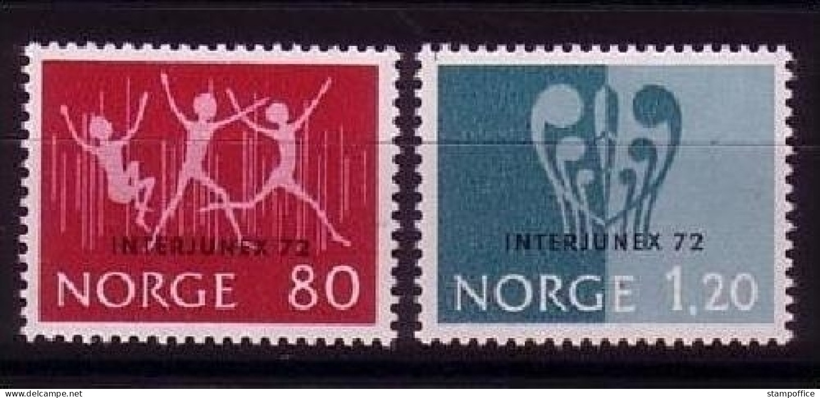 NORWEGEN Mi-Nr. 647-648 POSTFRISCH(MINT) INTERJUNEX '72 - Unused Stamps