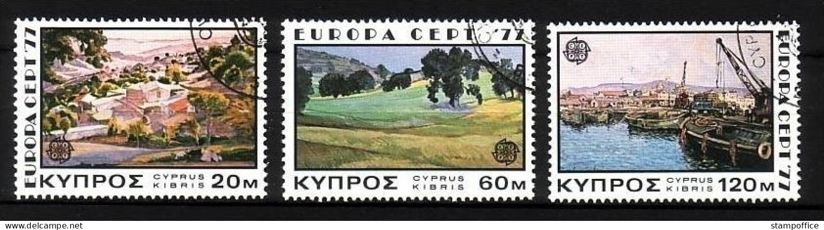 ZYPERN MI-NR. 464-466 GESTEMPELT(USED) EUROPA 1977 LANDSCHAFTEN GEMÄLDE - 1977