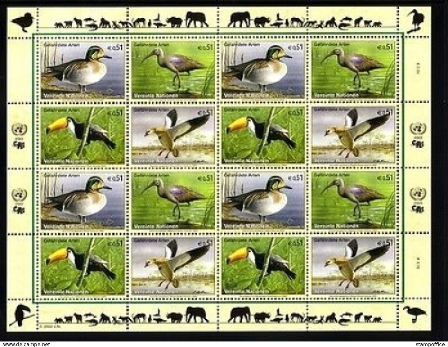 UNO WIEN MI-NR. 389-392POSTFRISCH(MINT) KLEINBOGEN GEFÄRDETE ARTEN (XI) ENTE TUKAN NILGANS - Blocks & Sheetlets