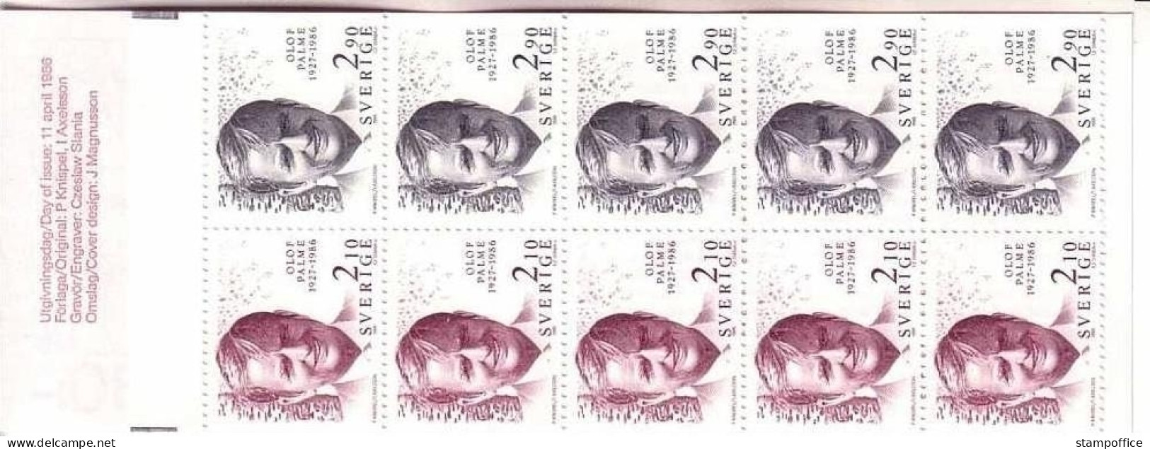 SCHWEDEN MH 113 POSTFRISCH(MINT) TOD Von OLOF PALME 1986 - 1981-..